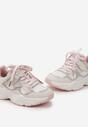 Różowe Brokatowe Buty Sportowe Sneakersy na Tłoczonej Podeszwie Benera