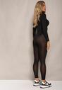 Set Lenjerie Termică Plasă Negru Leggings și Bluză Numista