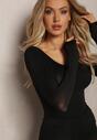 Set Lenjerie Termică Plasă Negru Leggings și Bluză Numista