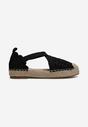 Espadrile Negre Brodate cu Iută Efloria