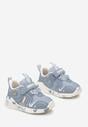 Niebieskie Buty Sportowe Sneakersy Ozdobione Napisami Fibozia