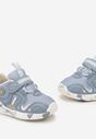 Niebieskie Buty Sportowe Sneakersy Ozdobione Napisami Fibozia