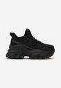 Sneakers Negri pe Platformă cu Carâmb cu Pietre Harilena