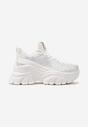 Sneakers Albi pe Platformă cu Partea Superioară cu Pietre Strass Harilena