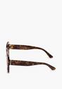 Brązowe Okulary Przeciwsłoneczne Nowoczesne Kwadratowe Kocie Oko Theopa