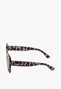 Czarno-Brązowe Okulary Przeciwsłoneczne Nowoczesne Kwadratowe Kocie Oko Theopa