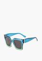 Niebieskie Przeciwsłoneczne Okulary z Efektem Ombre na Oprawkach Vordia