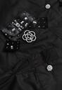 Camasa Neagra Clasica cu Buzunare Decorata cu Pietre Strass si Detaliu Floral Herlla