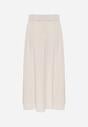 Fusta maxi cloș bej deschis cu curea și cataramă Adlirca