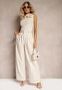 Bej deschis Pantaloni largi High Waist Seraphella