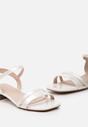 Białe Sandały na Płaskim Obcasie z Kolorowymi Cyrkoniami Lineria