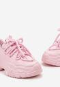Sneakers Roz Lasandre cu Platforma Joasa si Sireturi Groase
