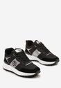 Czarne Sneakersy o Klasycznym Fasonie z Ozdobnymi Wstawkami Wrentia