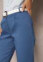 Niebieskie Spodnie z Regularnym Stanem z Gumką i Wsuwanymi Kieszeniami Silwena