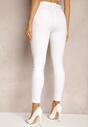 Białe Dopasowane Jeansy Skinny z Bawełny Anevi