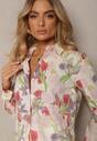 Cămașă Bej Bumbac Nasturi Imprimeu Floral Eripta