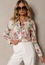Cămașă Bej Bumbac Nasturi Imprimeu Floral Eripta
