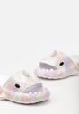 Różowo-Fioletowe Piankowe Klapki Ozdobione na Kształt Rekina Dalencia