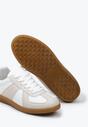 Sneakers Teniși bej-albi cu cusături decorative Sumina