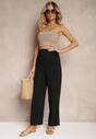 Pantaloni negri cu dungi High Waist Sallamia