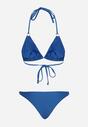 Niebieskie Bikini 2-Częściowe Majtki Figi i Biustonosz Wiązany na Plecach Calix
