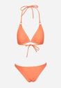 Pomarańczowe Bikini 2-Częściowe Majtki Figi i Biustonosz Wiązany na Plecach Calix