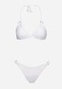 Białe Bikini 2-Częściowe Majtki Figi i Biustonosz Wiązany na Plecach Calix