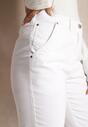 Białe Klasyczne Spodnie o Fasonie Regular Melauca