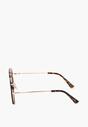 Brązowe Okulary Przeciwsłoneczne o Kwadratowym Fasonie Clarilia