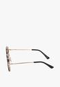 Ciemnobrązowe Okulary Przeciwsłoneczne o Kwadratowym Fasonie Clarilia