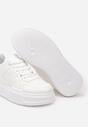 Sneakers Sportivi Albi cu Talpă Groasă și Închidere cu Șireturi Mintellia