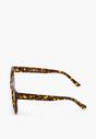 Ciemnobrązowe Kwadratowe Okulary Przeciwsłoneczne Oriadda