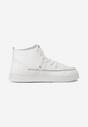 Sneakersi Alb-Gri cu Siret pe Platformă cu Element Decorativ Andeeila