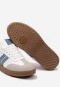 Biało-Niebieskie Sznurowane Sneakersy Tenisówki z Kauczukową Podeszwą Gialessa