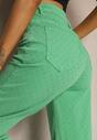 Blugi largi verzi din țesătură de bumbac Plumeti High Waist Rrisa