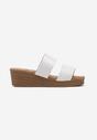 Papuci Casual Albe cu Platforma Decorativa Abilora