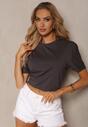 Tricou Detima din Bumbac Clasic Negru Gri