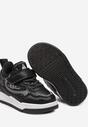 Czarne Płaskie Buty Sportowe Sneakersy z Geometrycznym Wzorem Adevea