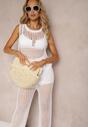 Top Alb din Tricot Ajurat Naloeli