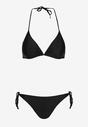 Bikini Negru din Două Piese Sutien cu Șnur pe Spate Slip cu Șnururi Timarre