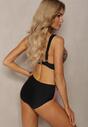 Różowy Strój Kąpielowy Dwuczęściowy Bikini w Paski Patalia