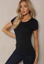 Tricou Negru din Bumbac cu Mânecă Scurtă Civa