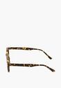 Jasnobrązowe Casualowe Okulary Przeciwsłoneczne z Filtrem UV Cleata