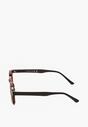 Czarno-Brązowe Casualowe Okulary Przeciwsłoneczne z Filtrem UV Cleata