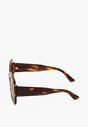 Ciemnobrązowe Okulary Przeciwsłoneczne o Szerokim Fasonie Jesalia