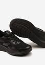Czarne Sznurowane Buty Sportowe Sneakersy na Płaskiej Podeszwie Rosantia