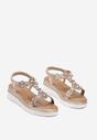 Sandale Aurii Slip-On cu Platformă și Pietre Strass Cilbia