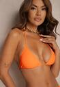 Pomarańczowe Klasyczne Bikini Wiązane z Trójkątnym Biustonoszem Giralia
