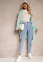 Jasnoniebieskie Casualowe Skinny Jeansy Push-Up z Przetarciami na Nogawkach Jrinna
