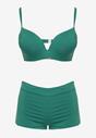 Zielone Bikini 2-Częściowe Zabudowane Majtki High Waist i Biustonosz na Zatrzask Xubbia